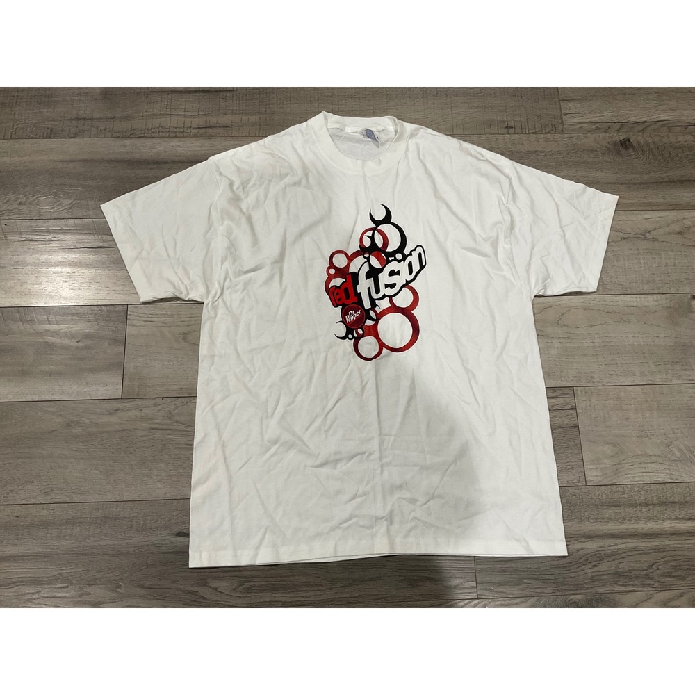 Vintage Hanes Heavyweight Dr Pepper Red Fusion Graphic T-Shirt White XL